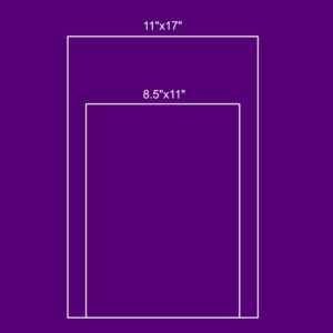 Dinning Menu Size